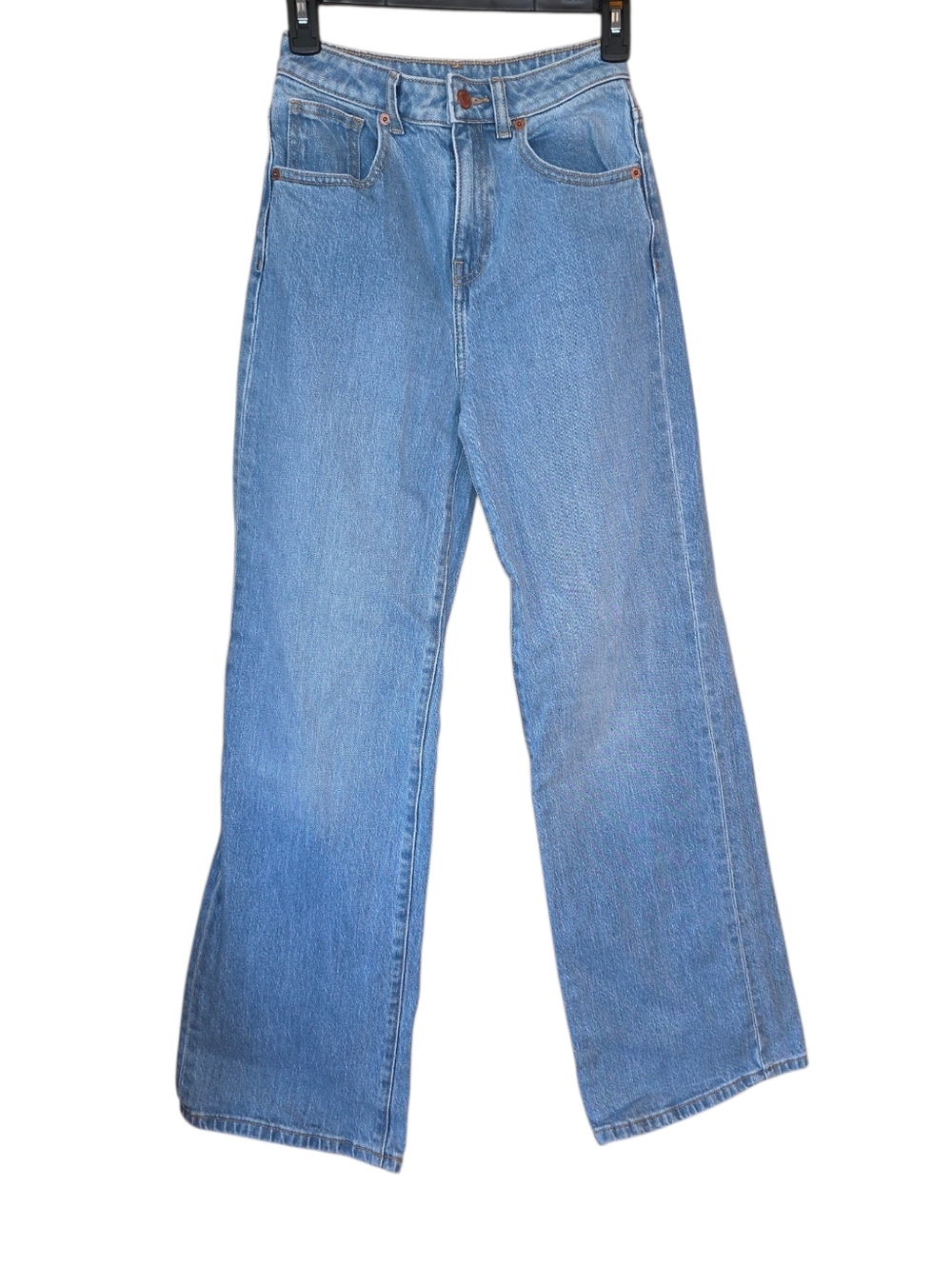 PINK Victoria's Secret Medium Blue Wide-Leg High-Rise Jeans
